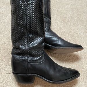 Dan Post Black Leather Western Boots 6.5 B EUC well cared for.